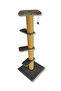 100 cm Gray Cat Scratching Board with Thick Pipe Ladder - 3