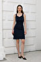 Interlock Heart Neck Sleeveless Mini Dress