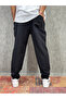 Elastic Waist Double Black Trousers - 2