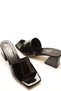 Black Patent Leather Women's Slippers. - 2