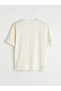 Crew Neck Printed Oversized Women's T-Shirt (S6) - 5