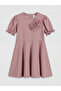 Esvab • Modern & Distinctive Zero Roba Collar Flower Detailed Girls' Dress - 3