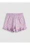 Seray New Season Floral Girl's Shorts with Elastic Waist