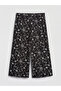 Two Mt Shop Quality Lcw Grace Black Combed Cotton Patterned Standard & Regular Women's Capri - 5