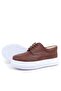 Rakerplus Tan White Sole Oxford Children's Classic Shoes - 5