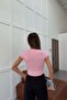 Ruched Detail Tshirt Pink - 5