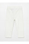 White Girls' Tights with Striped Sides and Bow Detail - 5