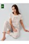 Modal Cotton Pcs Short Sleeve Women's Pajama Set Hopeful