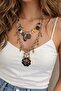 2-Piece Gold Tone Heart Pendant Necklace