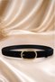 Mira Genuine Suede Leather Gold Buckle Women's Belt