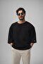 Muslin Fakir Sleeve Oversized Tshirt Black - 2