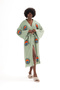 100% Cotton Muslin Kimono, Sun Eye Printed Kaftan, Kimono, Dressing Gown, Beach Wear - 6