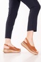 Genuine Leather Women's Comfortable Daily Sandals Elnr.564 Tan - 4