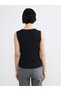Soulife black crew neck beaded women's tank top - 5