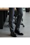 673 Black Skin Laser-Cut Patterned Men's Shoes - 3