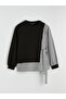 Black Bowknot Striped Women's Sweatshirt Tunic - 5