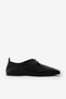 Black Genuine Leather Lace-Up Square Toe Women's Oxford Loafers Shoes - 4