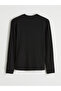 Lcw Modest Women's Black Crew Neck Rhinestone T-Shirt - 6