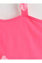 Ruffled Girls' Swimsuit with Heart Appliqué (S6) - 2