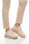 Beige Lace-Up Unisex Sneakers