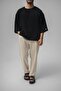 Muslin Fakir Sleeve Oversized Tshirt Black - 3