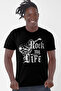 My Life Is Rock Short Sleeve Black Men's T-Shirt