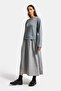 Women's Gray W5 Knitwear Sweater Skirt One Piece Design Dress - 6