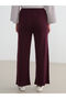 Nevavm Women's Wide Leg Knitwear Pants with Elastic Waist and Difference in Color - 4