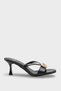 Women's Gold Buckled Daily Heels Slipper Dorsley Black - 3