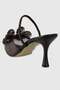 Regina coffee transparent stone detail elastic women's Heeled Shoes - 6