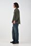 Textured Khaki Muslin Shirt - 4
