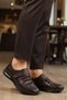 Brown Velcro Genuine Leather Women's Casual Shoes - 3