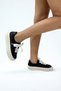 Black Knitted Textured Women's Sports Shoes Ew2019 - 4