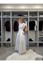 Women's White Waist and Chest Ruched Maxi Dress - 2