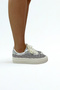 Silver Knit Textured Women's Sports Shoes Ew2019 - 8