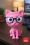 Cute Pink Cat Glasses Stand Decorative Eyeglasses Holder Desktop Glasses Stand Gift Organizer