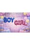 Boy Girl Foil Letter Balloon Set – Gender Reveal Party Balloon Decoration