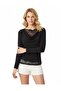 Women's Degaje Collar Lace Detail Viscose Combed Cotton Blouse 13014 - 3