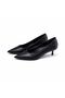 Genuine Leather 4 cm Heeled Pointed Toe Women's Stiletto