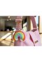 Handmade Knitted Rainbow Keychain Bag Ornament Amigurumi Bag Charm - 3