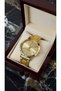 Gold Color Steel Strap Roman Numeral Women's Wristwatch - Stylish Classic Model with Orange Dial Detail - 3