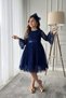 Mini Polka Dot Midi Length Children's Evening Dress Aby253
