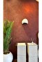Beton Textured Lightweight Fiberglass Modern New Wall Sconce – Electrically Connected – White - 27 cm - 3