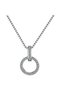 Double Circle Necklace with Crystals