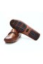 Tan Color Laceless Genuine Leather Men's Shoes - 3