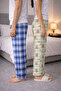 100% Cotton Combed Single Jersey Double Set of 2 Women's and Men's Pajama Bottoms - 4