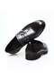 Black Color Laceless Genuine Leather Men's Shoes - 2