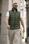 Men's Winter Lined Basic Khaki Puffer Vest - 3