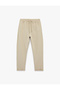 Straight Fit Pocketed Double Leg Trousers with Tie Waist - 3