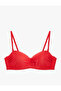 Heart Neckline Drape Detailed Strapless Bikini Top - 3